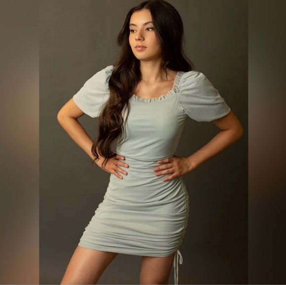 Joyfolie Dresses & Skirts - NWT Mia Joy by Joyfolie Seaglass Alyssa Dress with side Ruching size XXL